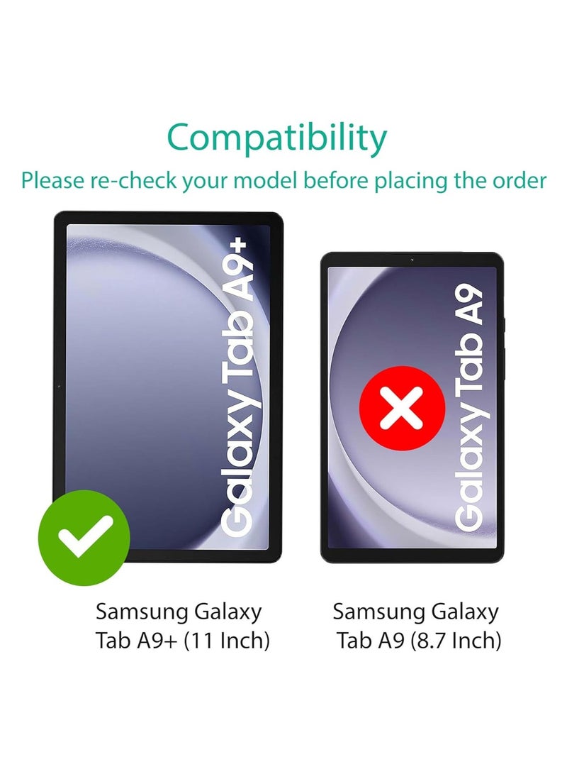 واقي شاشة لجهاز سامسونج جالاكسي تاب A9 بلس/A11 بلس (11 بوصة) عالي الوضوح، مقاوم للخدش، خالٍ من الفقاعات، مصنوع من زجاج مقوى بدرجة صلابة 9H - Image 3